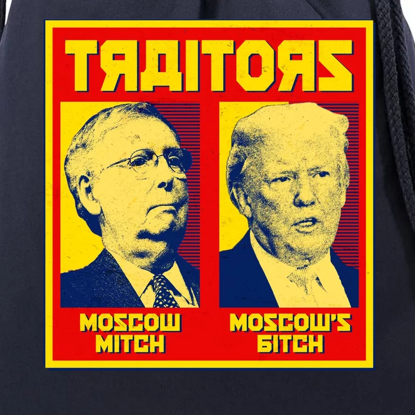 Moscow Mitch Moscow's Bitch Mitch Trump Traitors Drawstring Bag