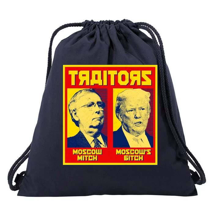 Moscow Mitch Moscow's Bitch Mitch Trump Traitors Drawstring Bag