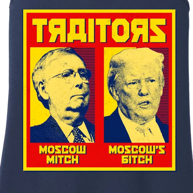 Moscow Mitch Moscow's Bitch Mitch Trump Traitors Ladies Essential Tank