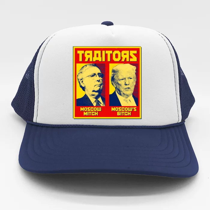 Moscow Mitch Moscow's Bitch Mitch Trump Traitors Trucker Hat