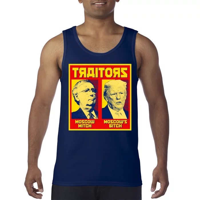 Moscow Mitch Moscow's Bitch Mitch Trump Traitors Tank Top