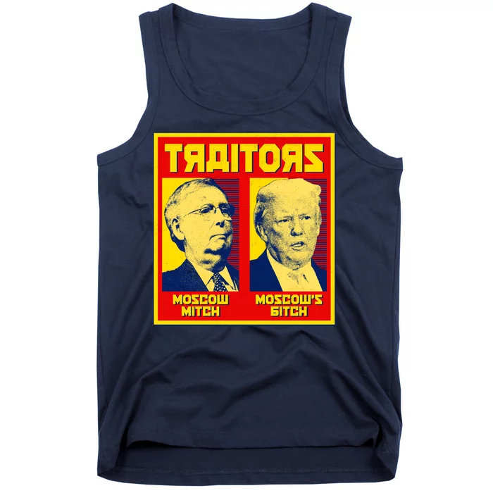 Moscow Mitch Moscow's Bitch Mitch Trump Traitors Tank Top