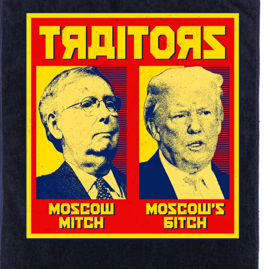 Moscow Mitch Moscow's Bitch Mitch Trump Traitors Platinum Collection Golf Towel