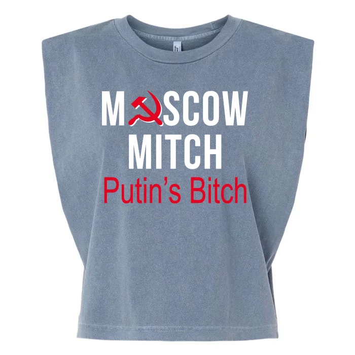 Moscow Mitch Putin's Bitch Garment-Dyed Women's Muscle Tee