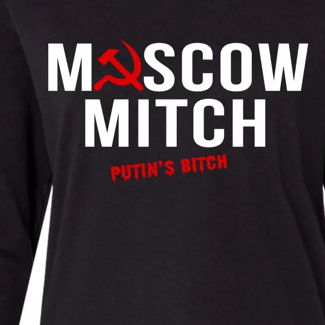 Moscow Mitch Putins Puppet Womens Cotton Relaxed Long Sleeve T-Shirt