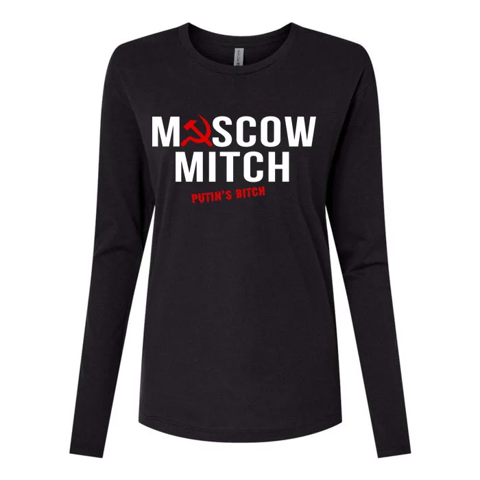 Moscow Mitch Putins Puppet Womens Cotton Relaxed Long Sleeve T-Shirt