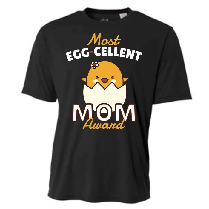 Most Eggcellent Mom Award Cooling Performance Crew T-Shirt