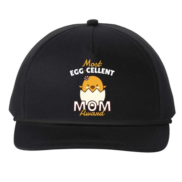 Most Eggcellent Mom Award Snapback Five-Panel Rope Hat