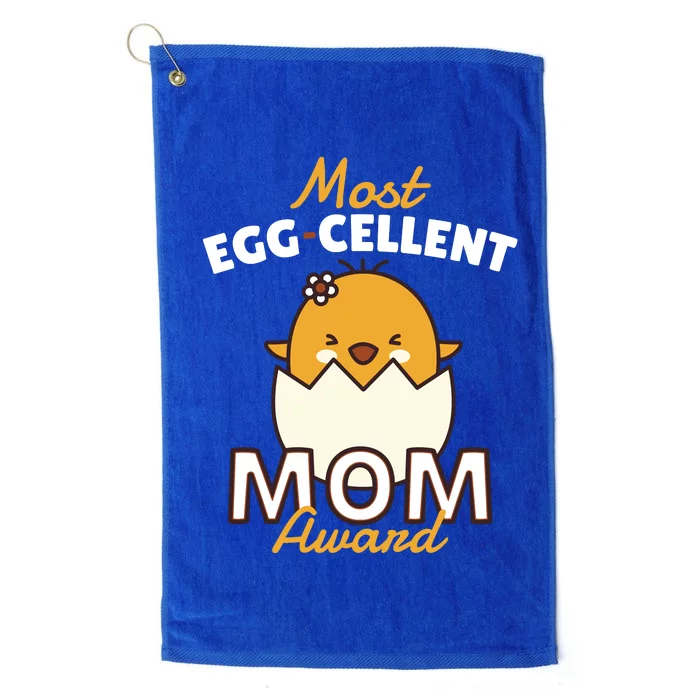 Most Eggcellent Mom Award Platinum Collection Golf Towel