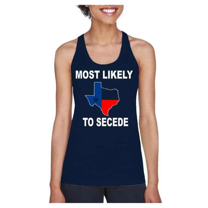 Most Likely To Secede Texas Women's Racerback Tank