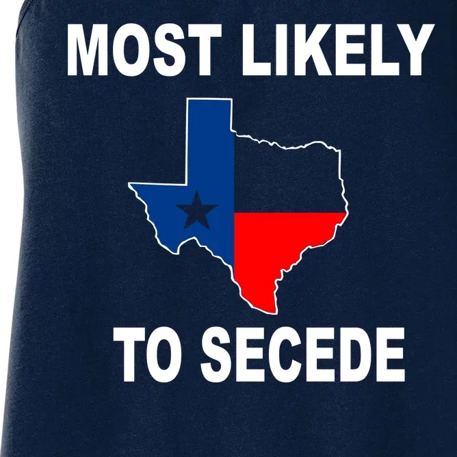 Most Likely To Secede Texas Women's Racerback Tank