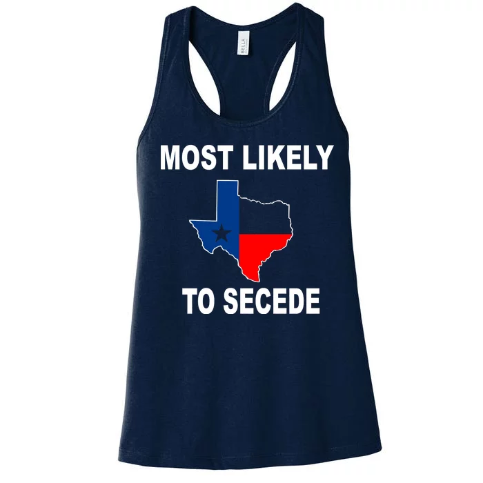 Most Likely To Secede Texas Women's Racerback Tank