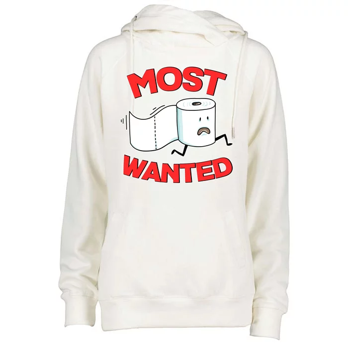 Most Wanted Toilet Paper Womens Funnel Neck Pullover Hood