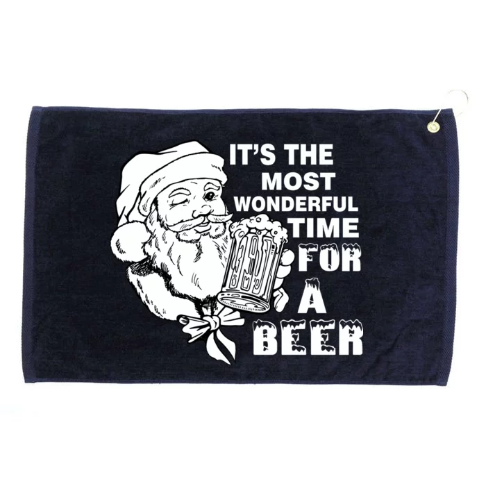 Most Wonderful Time For A Beer Grommeted Golf Towel