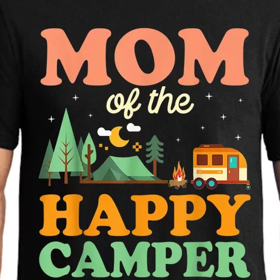 Mom Of The Happy Camper Shirt Wo 1st Bday Camping Trip Pajama Set