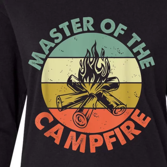 Master Of The Campfire Dad Camping Camping Dad Gift Womens Cotton Relaxed Long Sleeve T-Shirt