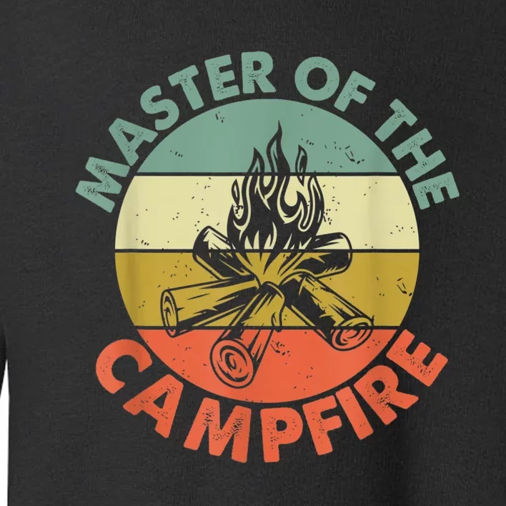 Master Of The Campfire Dad Camping Camping Dad Gift Toddler Sweatshirt