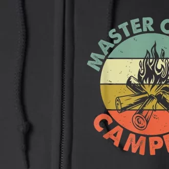 Master Of The Campfire Dad Camping Camping Dad Gift Full Zip Hoodie