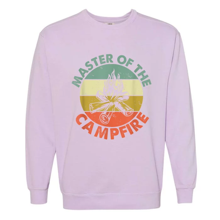 Master Of The Campfire Dad Camping Camping Dad Gift Garment-Dyed Sweatshirt