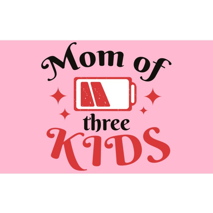 Mom Of Three Kids Battery Low Bumper Sticker