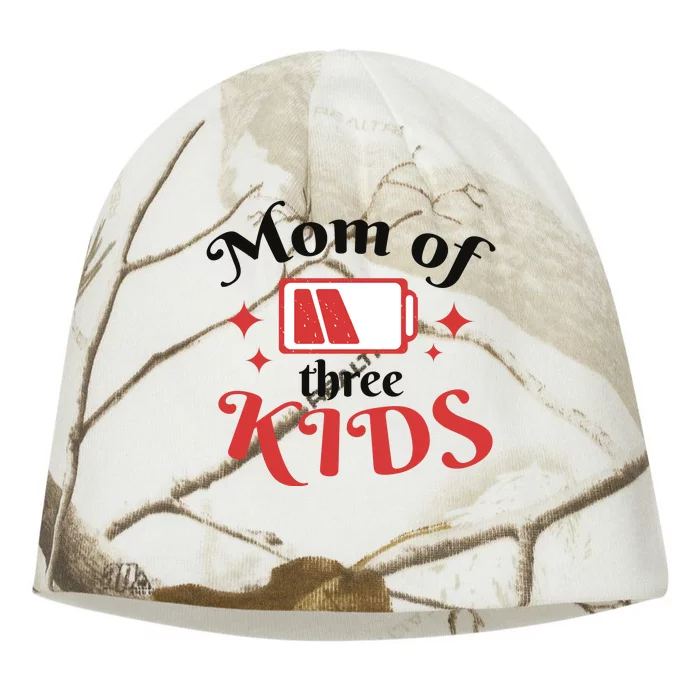 Mom Of Three Kids Battery Low Kati - Camo Knit Beanie