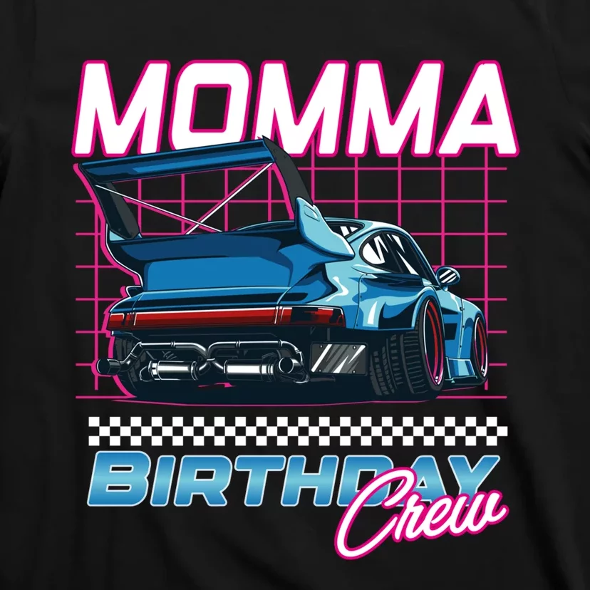 Momma Of The Birthday Boy Racing Vibe Matching Family T-Shirt