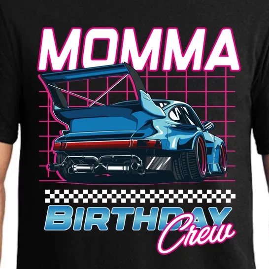 Momma Of The Birthday Boy Racing Vibe Matching Family Pajama Set