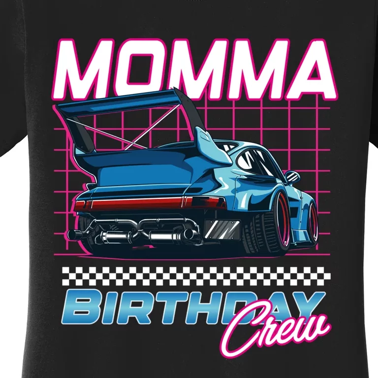 Momma Of The Birthday Boy Racing Vibe Matching Family Women's T-Shirt