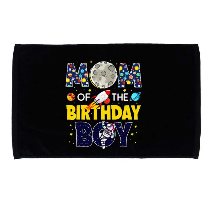 Mom Of The Birthday Boy 2nd Outer Space Outfit Microfiber Hand Towel