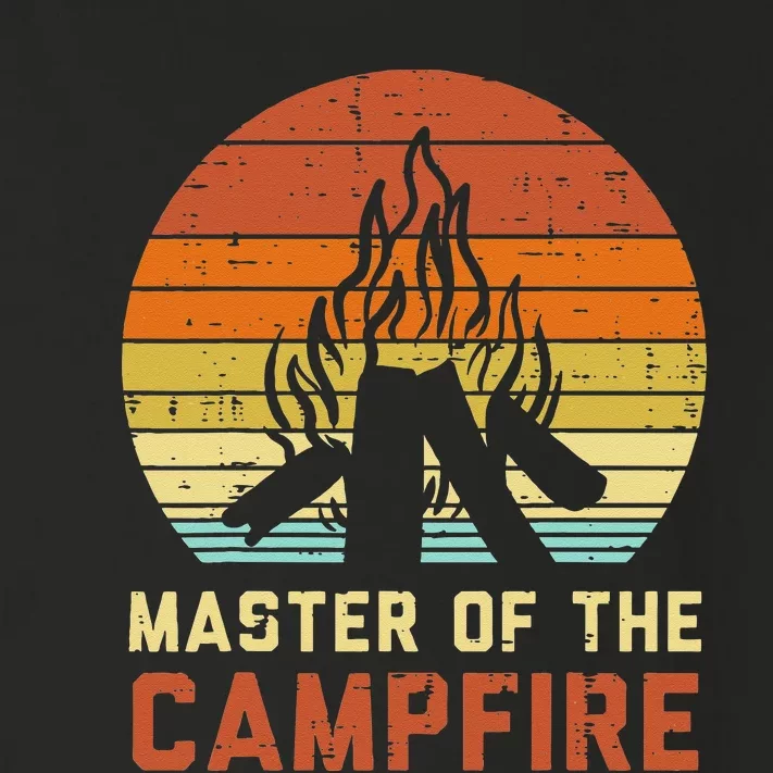 Master Of The Campfire Sunset Retro Bonfire Camping Camper Toddler Long Sleeve Shirt