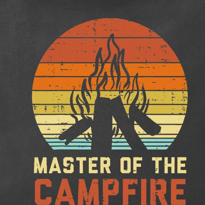 Master Of The Campfire Sunset Retro Bonfire Camping Camper Zip Tote Bag