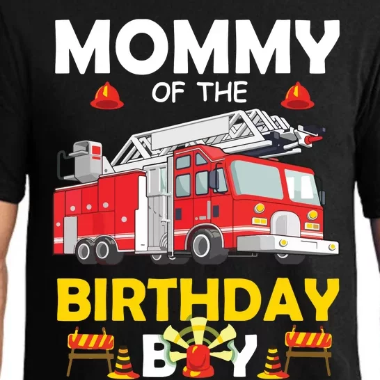 Mommy Of The Birthday Boy Fire Truck Firefighter Party Mom Pajama Set