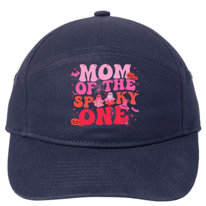 Mom Of The Spooky One Halloween Ghost Spooky 7-Panel Snapback Hat