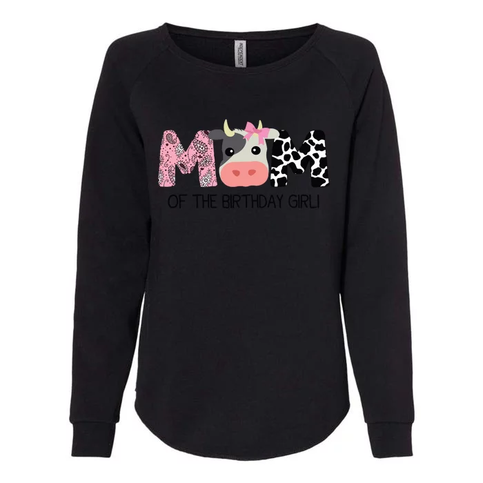 Mom Of The Birthday For Cow Farm Birthday Cow Mommy 1st Womens California Wash Sweatshirt