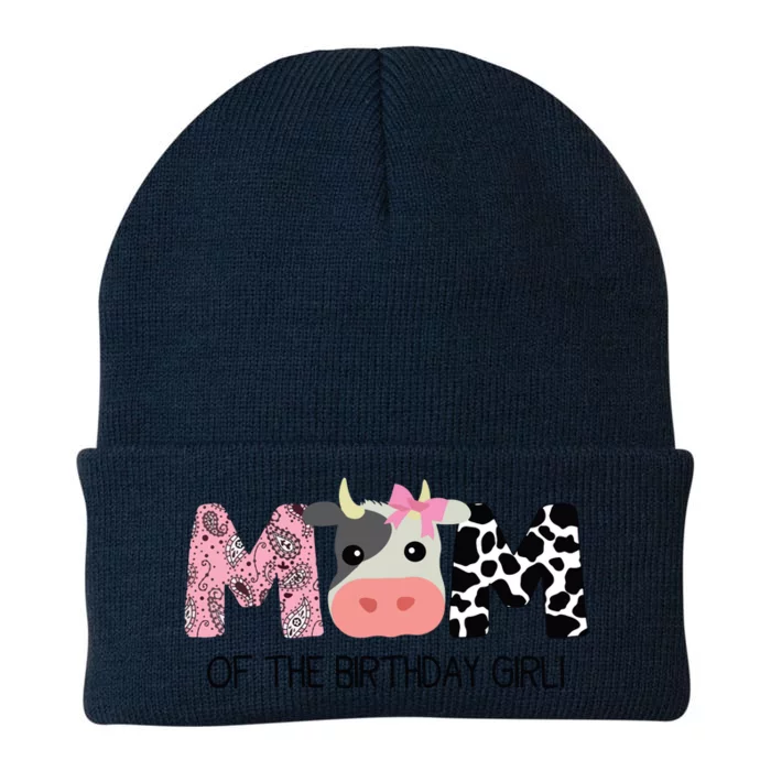 Mom Of The Birthday For Cow Farm Birthday Cow Mommy 1st Knit Cap Winter Beanie