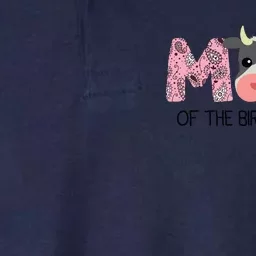 Mom Of The Birthday For Cow Farm Birthday Cow Mommy 1st Softstyle Adult Sport Polo