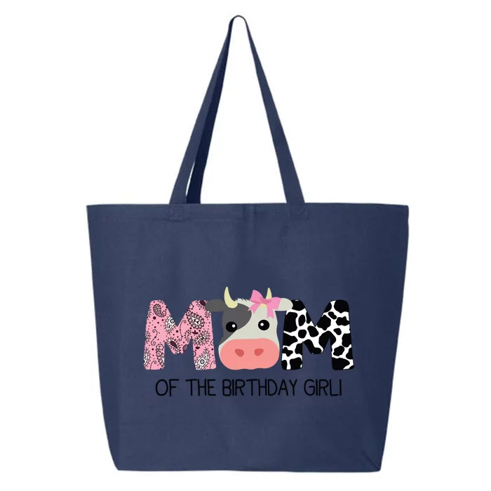 Mom Of The Birthday For Cow Farm Birthday Cow Mommy 1st 25L Jumbo Tote