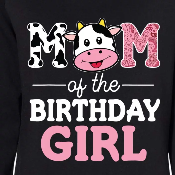 Mom Of The Birthday Farm Cow Mommy Mama 1st Womens California Wash Sweatshirt