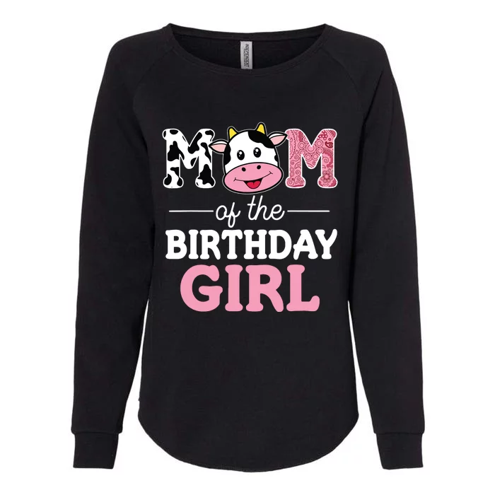 Mom Of The Birthday Farm Cow Mommy Mama 1st Womens California Wash Sweatshirt