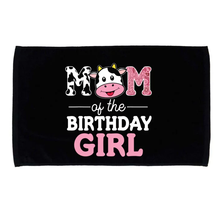 Mom Of The Birthday Farm Cow Mommy Mama 1st Microfiber Hand Towel