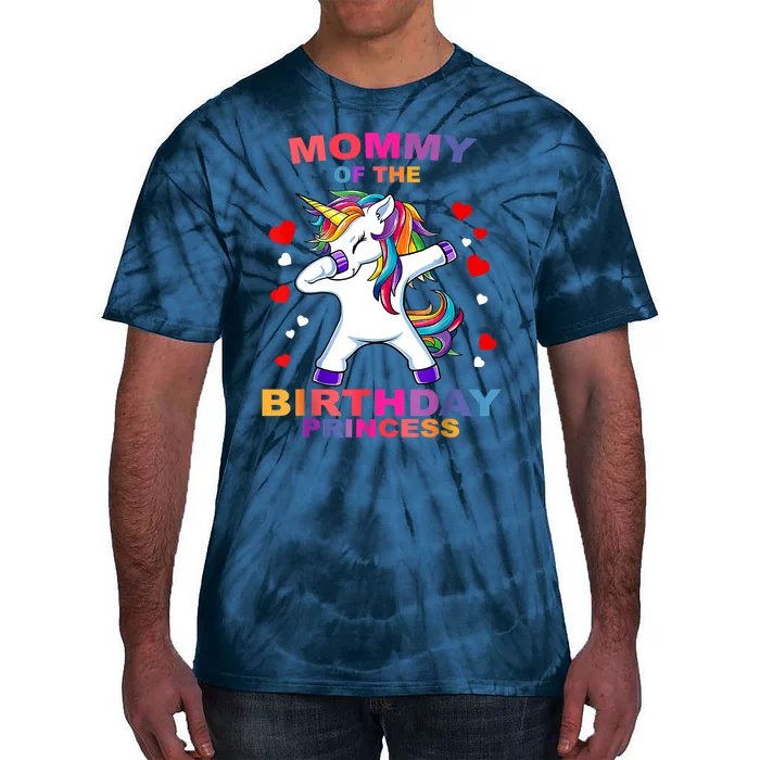 Mommy Of The Birthday Princess Unicorn Outfit Tie-Dye T-Shirt