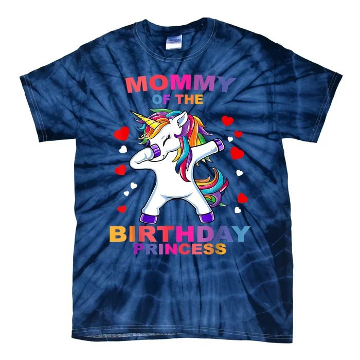 Mommy Of The Birthday Princess Unicorn Outfit Tie-Dye T-Shirt