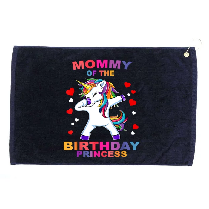 Mommy Of The Birthday Princess Unicorn Outfit Grommeted Golf Towel