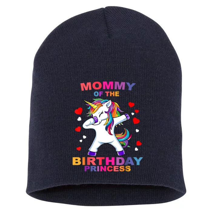 Mommy Of The Birthday Princess Unicorn Outfit Short Acrylic Beanie