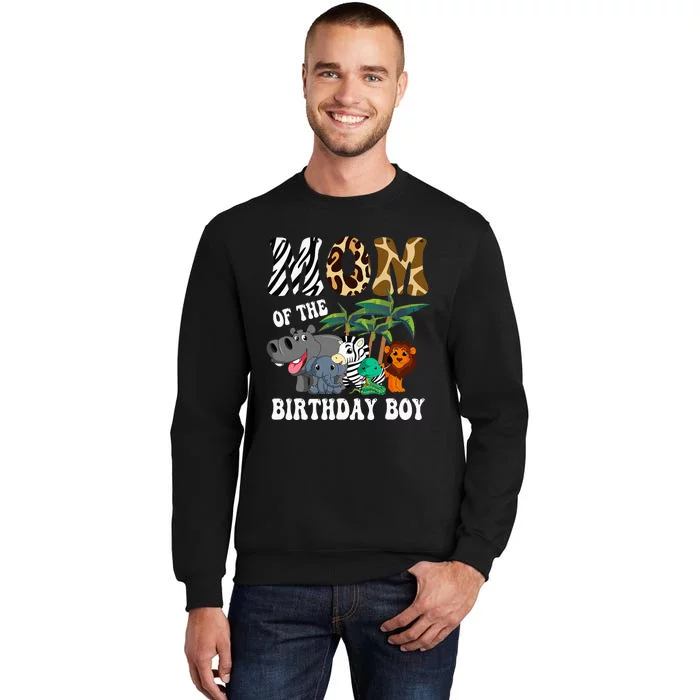 Mom Of The Birthday Boy Zoo Bday Safari Celebration Sweatshirt