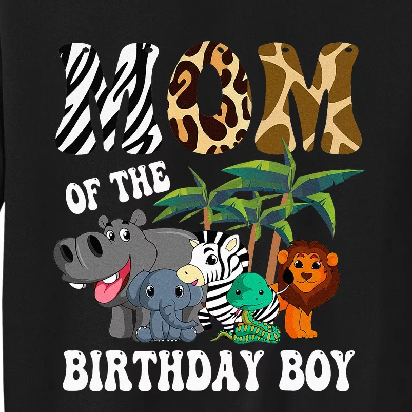 Mom Of The Birthday Boy Zoo Bday Safari Celebration Sweatshirt