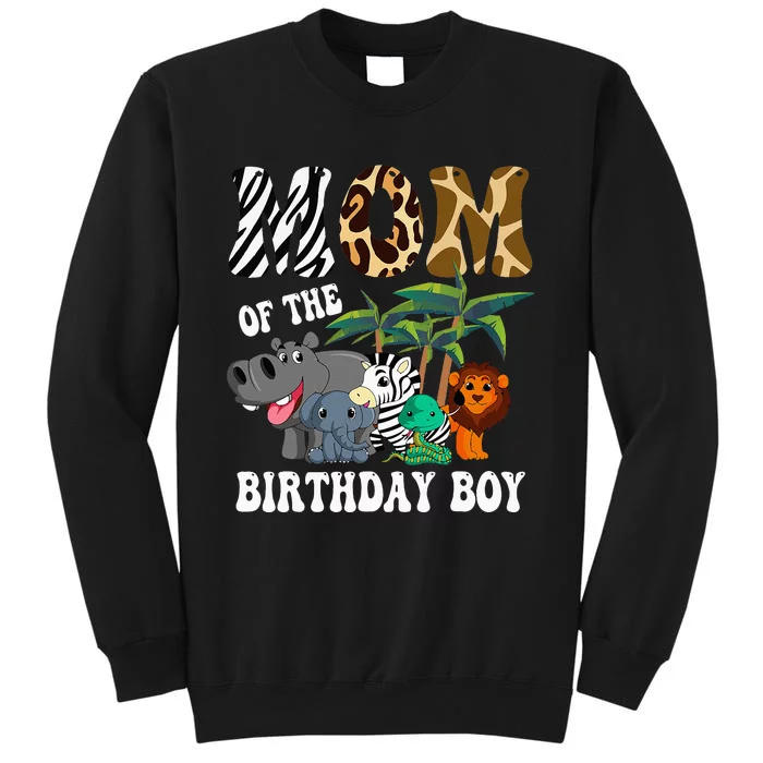 Mom Of The Birthday Boy Zoo Bday Safari Celebration Sweatshirt