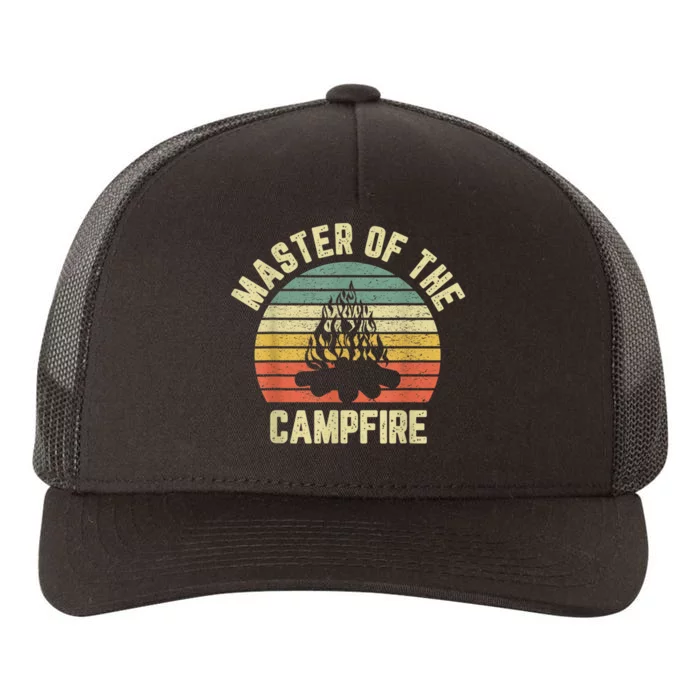 Master Of The Campfire Camping Vintage Camper Yupoong Adult 5-Panel Trucker Hat