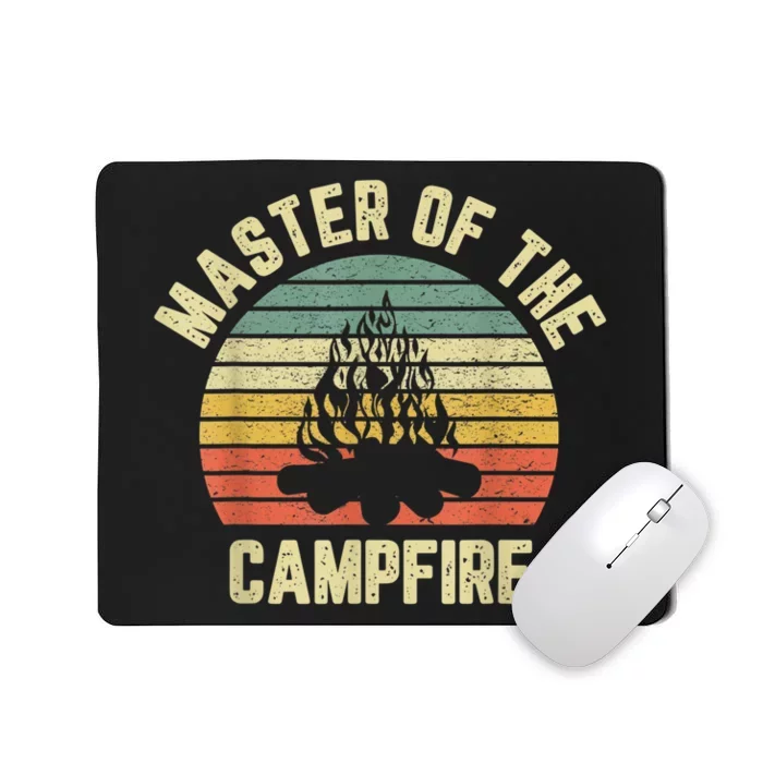 Master Of The Campfire Camping Vintage Camper Mousepad