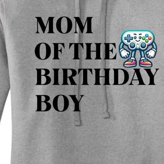 Mom Of The Birthday Matching Video Gamer Birthday Party Funny Gift Women's Pullover Hoodie